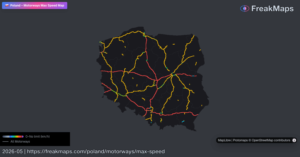 Poland — motorway max speed